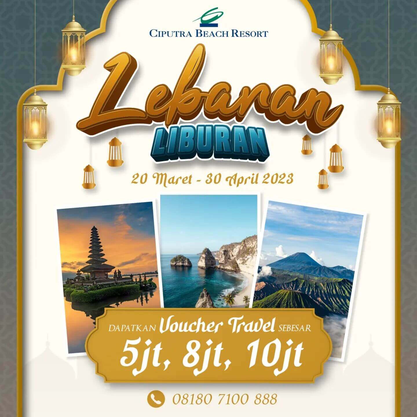 Lebaran Holidays 20 March - 30 April 2023